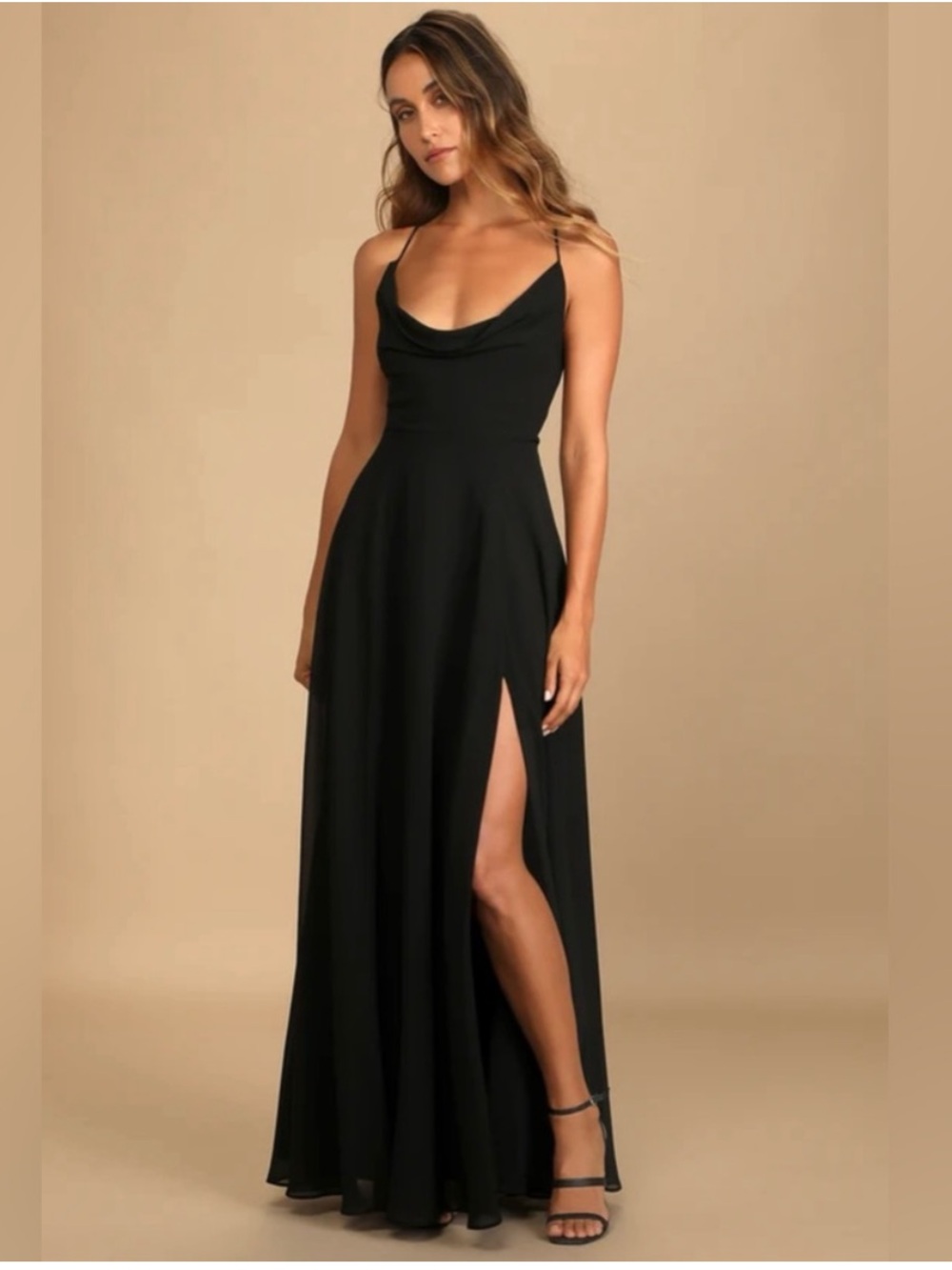 Lulus Romantically Speaking Cowl Neck Maxi NWT Size Large